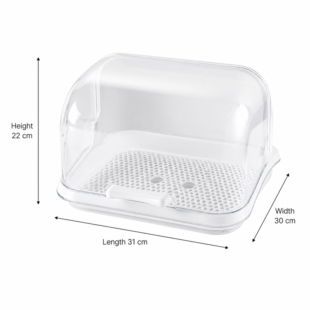 Multipurpose Storage Box with Clear Lift-Up Cover