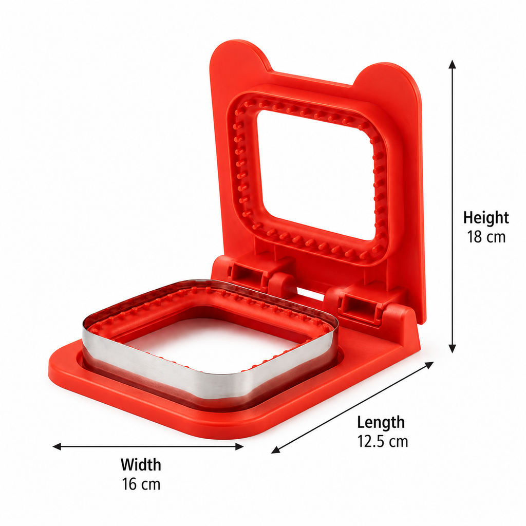 One-Press Square Sandwich Cutter & Edge Sealer