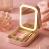 Portable Makeup Case with 3-Light Touch Mirror