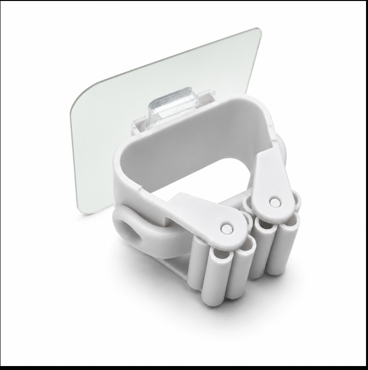 Roller-Grip Self-Adhesive Wall Mop & Broom Holder