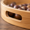 Round Bamboo Serving Trays with Handles | Set of 3 Sizes