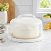 Round Cake Carrier with 2 Side Locks & Carry Handle