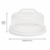 Round Cake Carrier with 2 Side Locks & Carry Handle