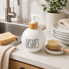 Round Soap Dispenser | Refillable Pump Bottle for Kitchen & Bathroom