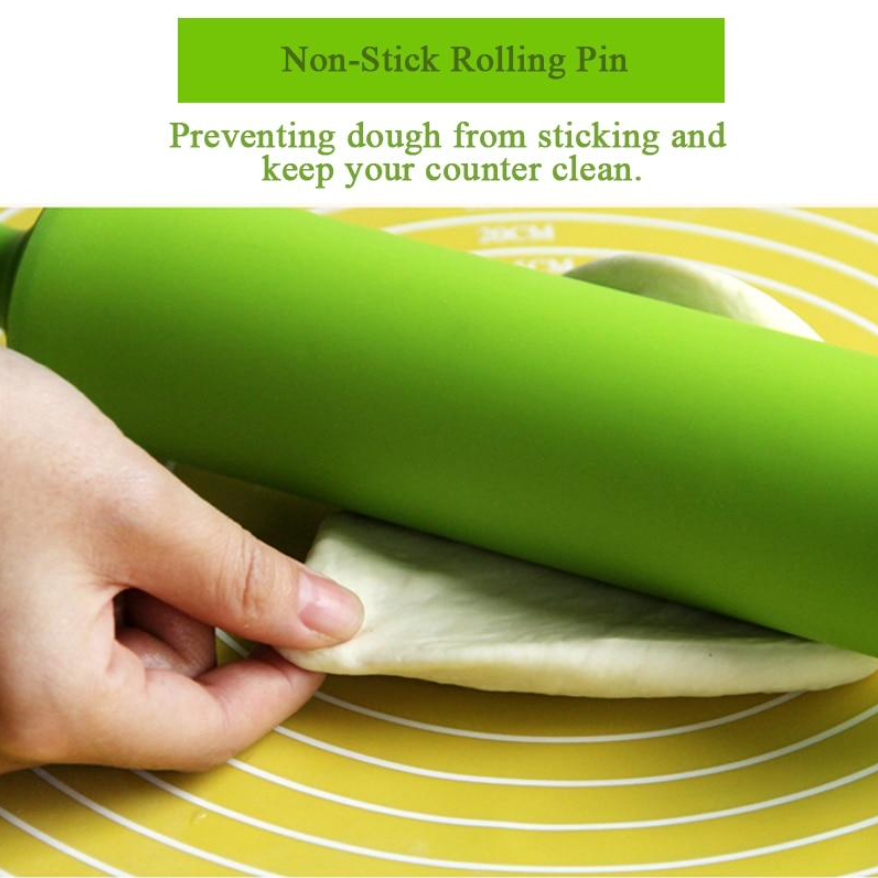 User-Friendly Rolling Pin & Silicon Mat Set