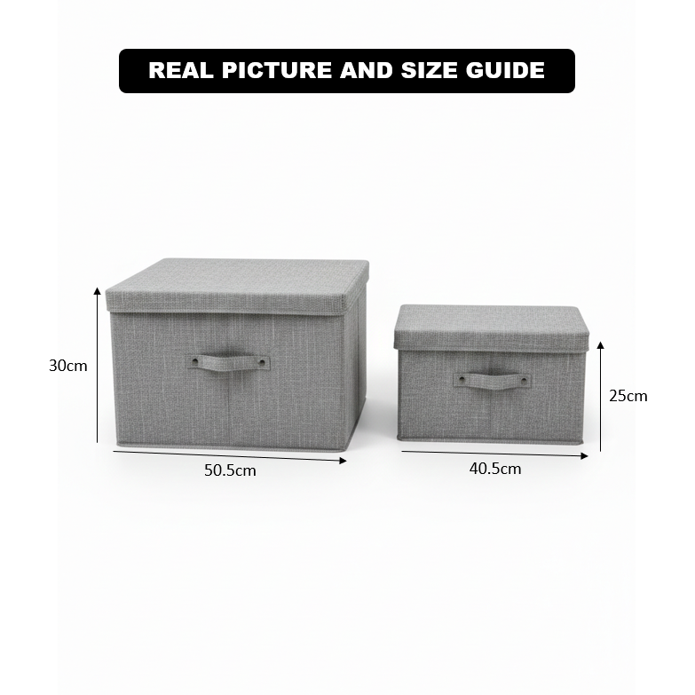 Dust-proof Collapsible Organizer with Lid & Handle