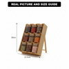 The Spice Slope: 9-Jar Fixed-Angle Bamboo & Glass Gallery (1132)