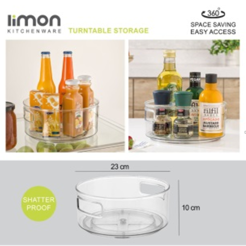 Multi-Use Acrylic Rotatable Tray with Handles (2149) by Limon