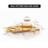 KehwaElegance Glass Set with Wooden Tray