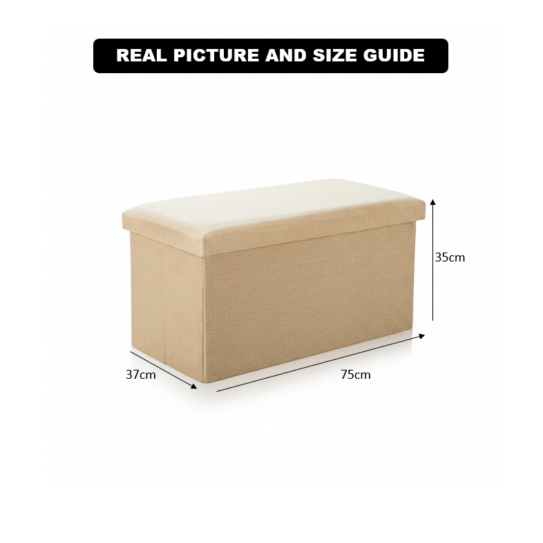 Folding Storage Ottoman Bench