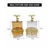 Royal Golden Base Glass Jar with Lid