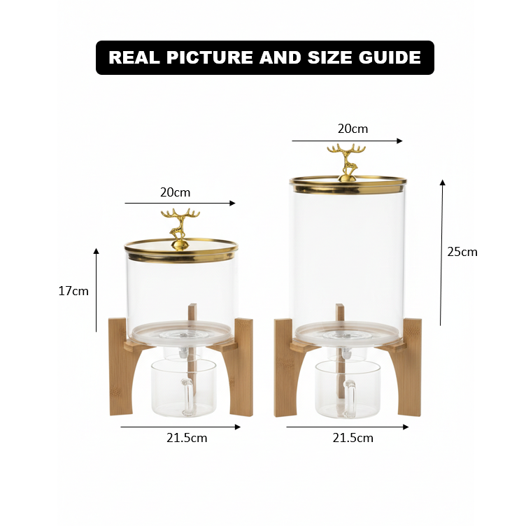 2in1 Glass Grain Storage Bin and Dispenser