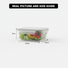 850ML Rectangular Glass Container with Lid (1802) by Limon