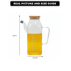1L Borosilicate Jug with Airtight Wooden Lid & Precision Pour Stopper (1143)