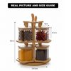 360° Bamboo & Glass Culinary Carousel with Square Jars (1135)