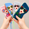 Silicone Glasses Case with Zip Closure & Wrist Strap