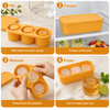 Silicone Ice Cube Tray | 3 Compartments Hollow Cylinder Molds for Tumblers