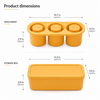 Silicone Ice Cube Tray | 3 Compartments Hollow Cylinder Molds for Tumblers