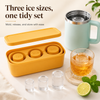 Silicone Ice Cube Tray | 3 Compartments Hollow Cylinder Molds for Tumblers