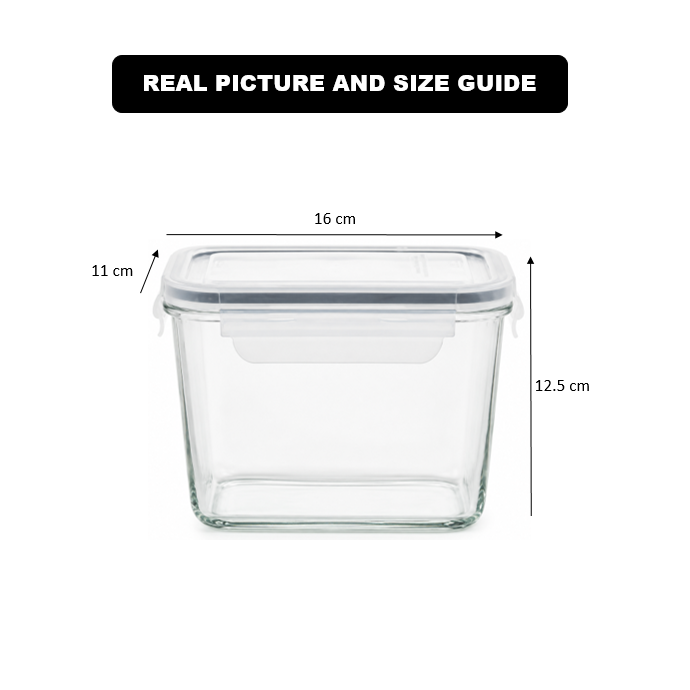 920ml Glass Container with Airtight Lid (2153) by Limon