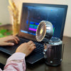 LED Solar Power Fan With Camping Light