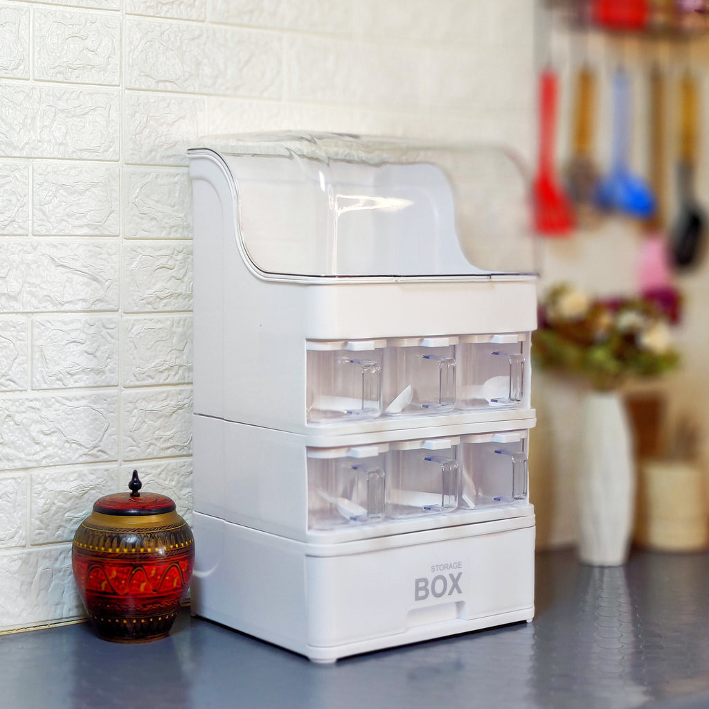 King-sized Household Kitchen Seasoning Box & Storage Rack