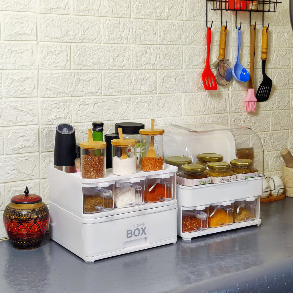 King-sized Household Kitchen Seasoning Box & Storage Rack