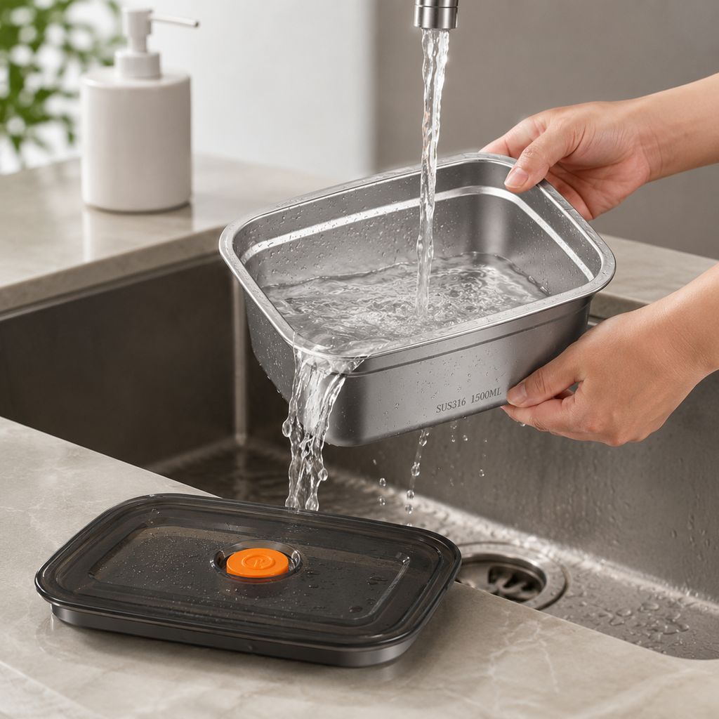 Stainless Steel Airtight Lunch & Storage Box Set | 600ml, 1200ml, 1500ml