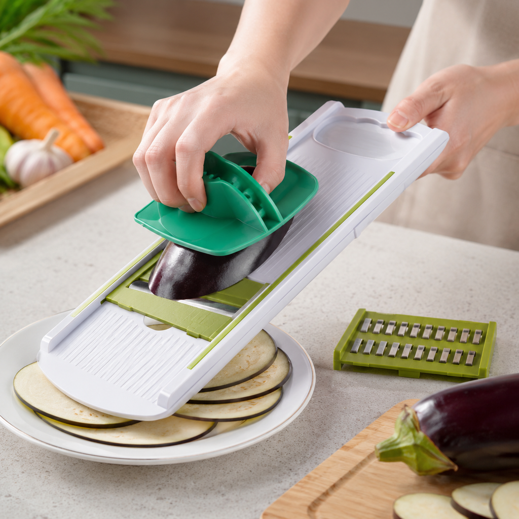 Vegetable Slicer & Grater with 2 Inserts and Hand Guard