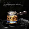 Dual Chamber Glass Tea Infuser with Wooden Handle