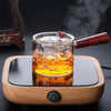 Dual Chamber Glass Tea Infuser with Wooden Handle