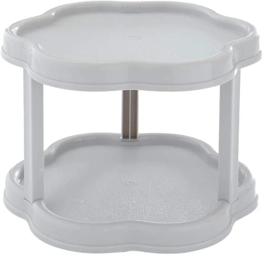 Flower-Shaped 360° Rotating Plastic  Storage Organizer