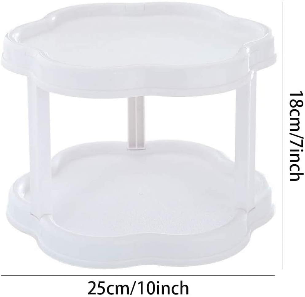 Flower-Shaped 360° Rotating Plastic  Storage Organizer