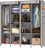 Compact Wardrobe Organizer with Drawers & Zipper Closure