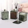 Fluted Cotton Pad & Swab Organizer with Lid