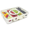 Compartment Snack Box With Lid & Handle