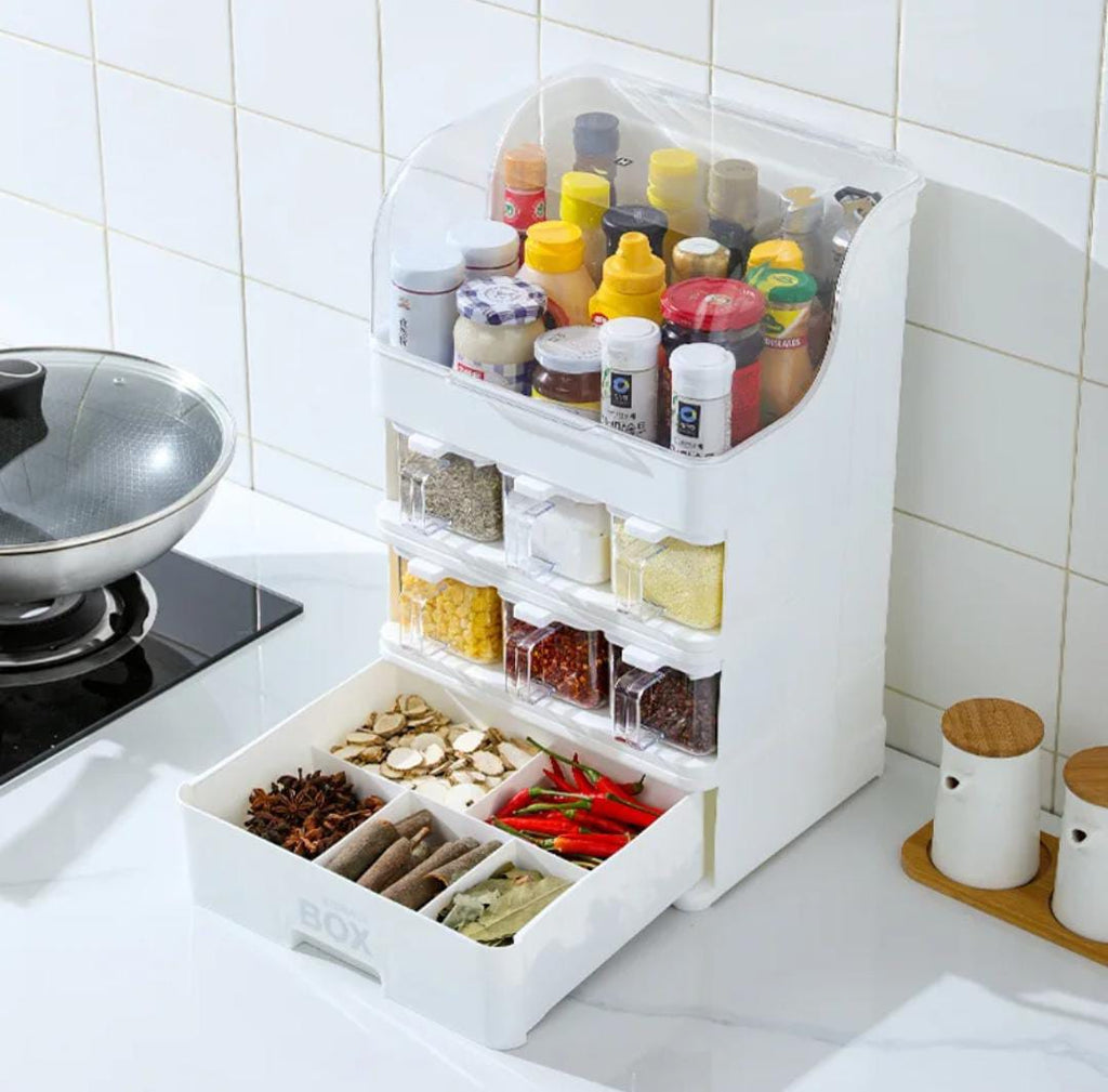 King-sized Household Kitchen Seasoning Box & Storage Rack