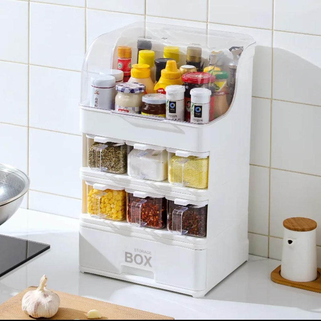 King-sized Household Kitchen Seasoning Box & Storage Rack
