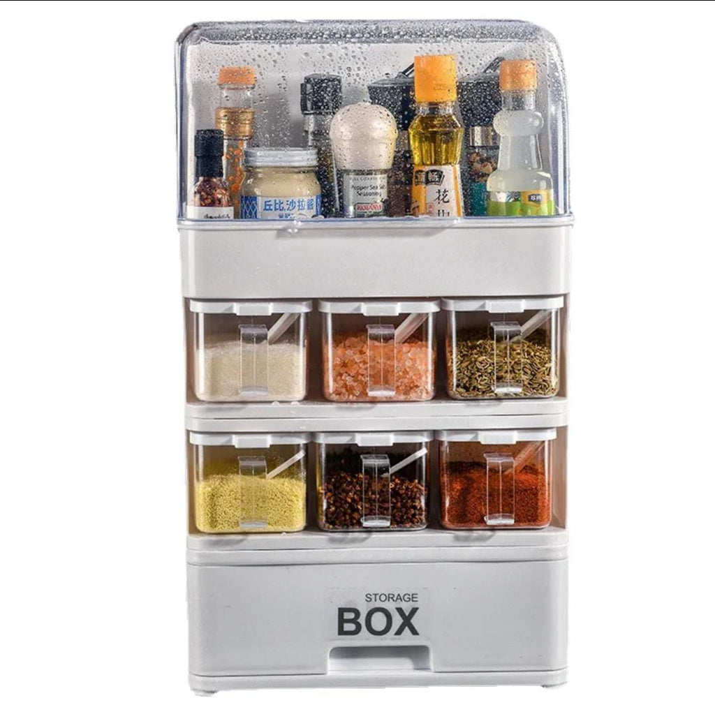 King-sized Household Kitchen Seasoning Box & Storage Rack