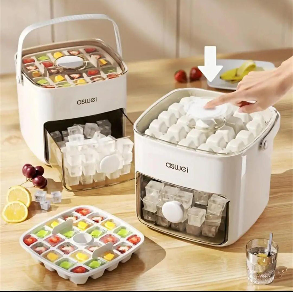 Press Ice Cube Mold & Ice Storage