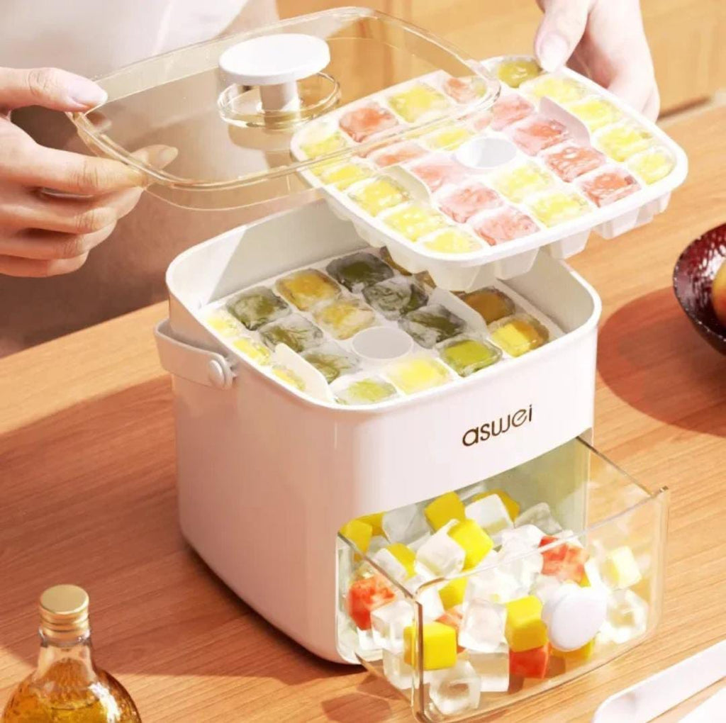 Press Ice Cube Mold & Ice Storage