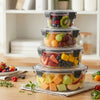 4-Pcs Round Airtight Storage Boxes
