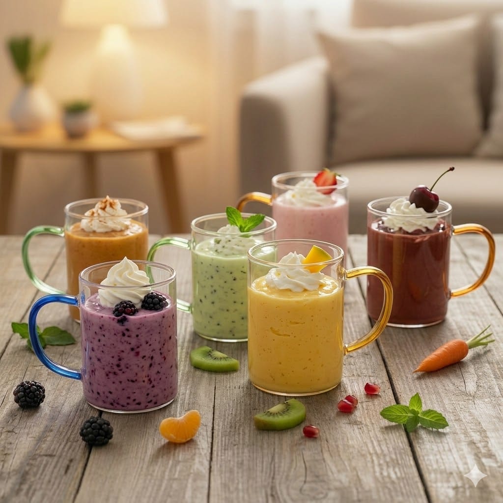 6-Pcs Glass Mug Set (1166)