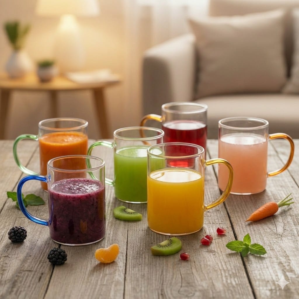 6-Pcs Glass Mug Set (1166)