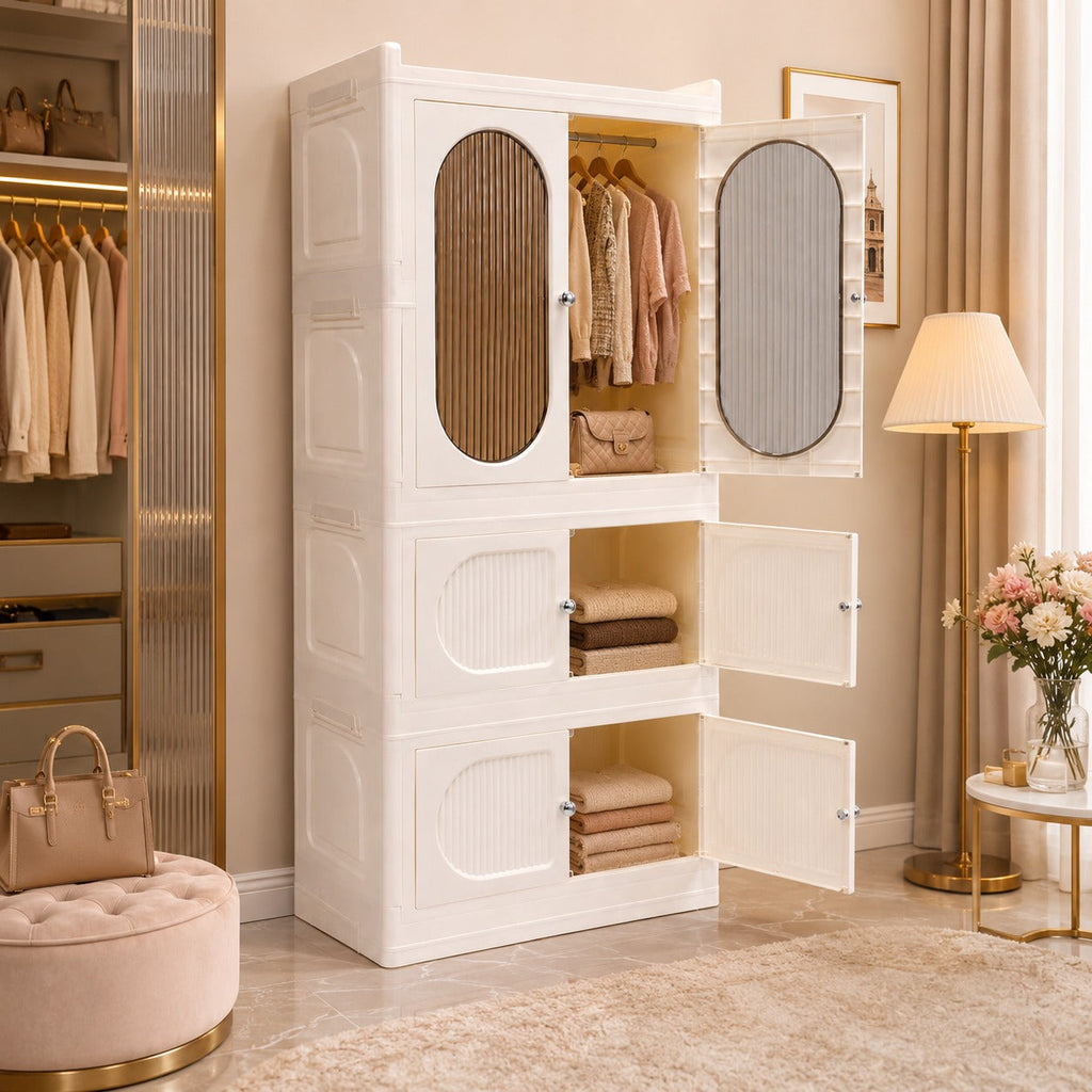 LuxeStack Moveable Storage Station