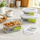 3‑Pcs Premium Rectangle Glass Storage Set with Lids (1806) by Limon