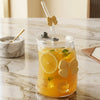 Tilted Elegance Glass Tumbler