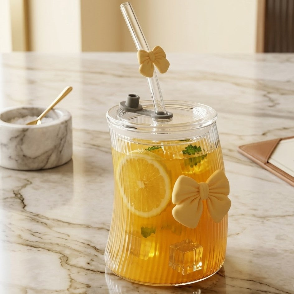 Tilted Elegance Glass Tumbler