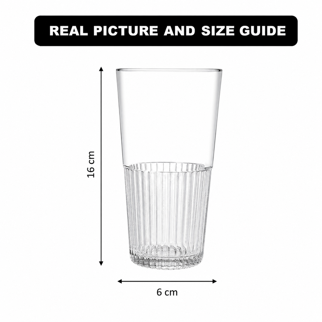 6-Pcs Ribbed Glass Set (2448) by Limon