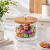 Glass Candy Jar with Wooden Lid (2178) by Limon